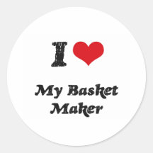 I heart My Basket Maker Sticker
