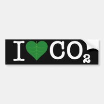I Herz CO2 Autoaufkleber