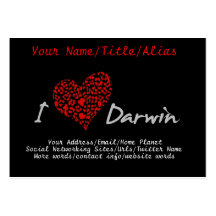 I Herz Darwin Visitenkarten Vorlage