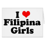 I Herz-Filipina-Mädchen Grußkarten