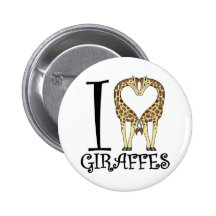 I Herz-Giraffen Buttons