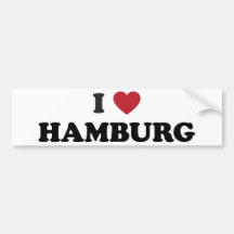 I Herz Hamburg Deutschland Autosticker
