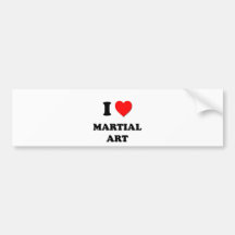 I Herz-Kampfkunst Autosticker