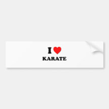 I Herz-Karate Auto Aufkleber