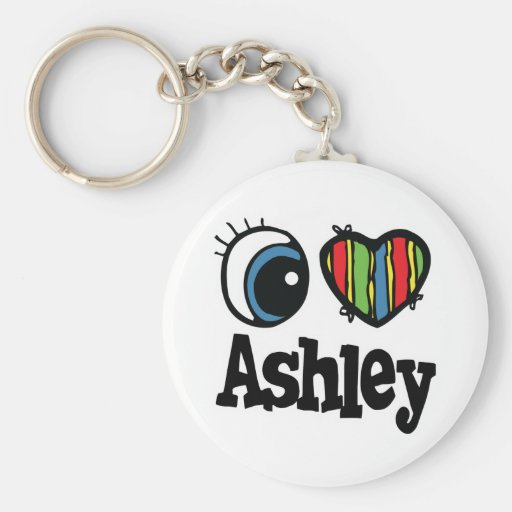 I Herz (Liebe) Ashley Schlüsselbänder