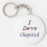 I Herz (Liebe) Chapstick Schlüsselanhänger