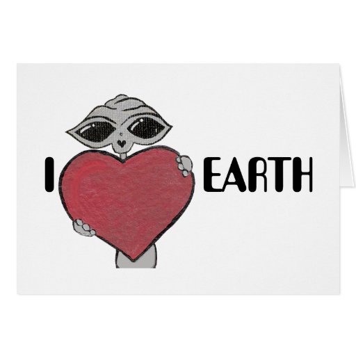 I Herz-Liebe-Erdalien-Gruß-Karte