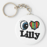 I Herz (Liebe) Lilly Schlüsselanhänger