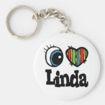 I Herz (Liebe) Linda Schlüsselanhänger