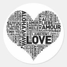 I HERZ-LIEBE RUNDER AUFKLEBER