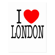 I HERZ LONDON POSTKARTE