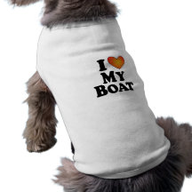 I (Herz) mein Boot - verfolgen Sie T-Shirt Hundekleidung