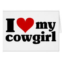 I Herz mein Cowgirl Karte