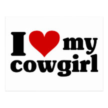 I Herz mein Cowgirl Postkarten