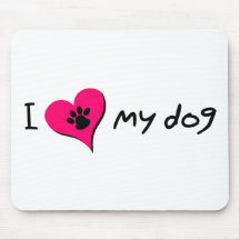 I [Herz] mein Hund Mousepad