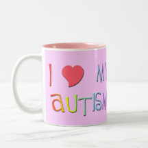 I Herz meine Autismus-Becher Tasse