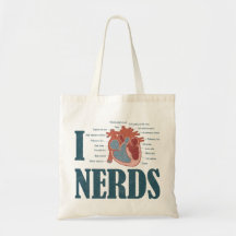 I Herz NERDS Taschen-Tasche