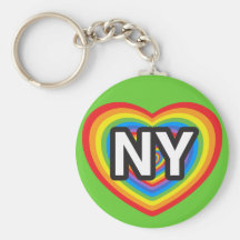 I Herz New York. I Liebe New York. NYC Regenbogen Schlüsselbänder