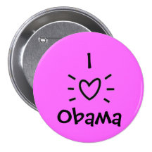 I "HERZ" OBAMA! BUTTONS