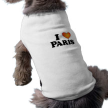 I (Herz) Paris - Hundet-shirt Haustier T-shirt
