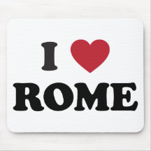 I Herz Rom Italien Mauspad