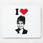 I Herz Sarah Palin Liebe-Sarahs Palin/I Mauspad