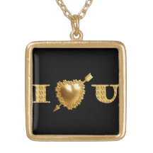 I Herz U in der Goldhalskette