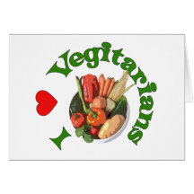 I Herz-Vegetarier Grußkarten