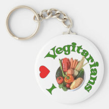 I Herz-Vegetarier Schlüsselanhänger