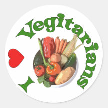 I Herz-Vegetarier Sticker