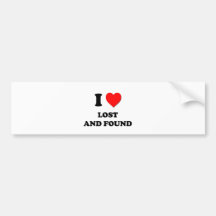 I Herz verloren und gefunden Auto Sticker