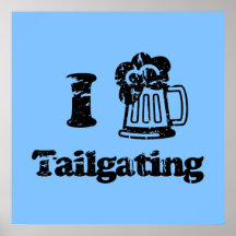 I HerzTailgating mit dem Bierkrug - irgendwelche T Posterdruck