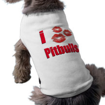 I küsst Liebe Pitbull Hunde, Lippenstift verrückte Hundeshirt