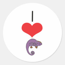 I Leguane des Herz-(Liebe) Runde Sticker