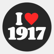 I LIEBE 1917 RUNDER AUFKLEBER