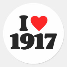 I LIEBE 1917 RUNDER AUFKLEBER