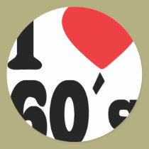 I Liebe 60 ´s aufkleber