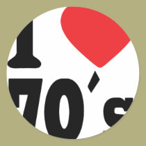 I Liebe 70 ´s aufkleber