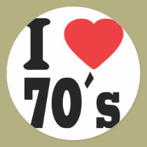 I Liebe 70 ´s aufkleber