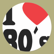 I Liebe 80 ´s aufkleber