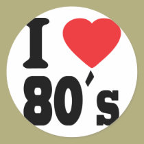I Liebe 80 ´s aufkleber