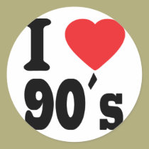 I Liebe 90 ´s aufkleber