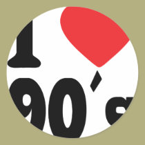 I Liebe 90 ´s aufkleber