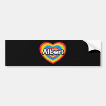 I Liebe Albert. Liebe I Sie Albert. Herz Autoaufkleber