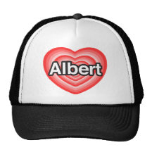 I Liebe Albert. Liebe I Sie Albert. Herz Trucker Caps
