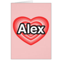 I Liebe Alex. Liebe I Sie Alex. Herz Karte