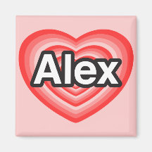 I Liebe Alex. Liebe I Sie Alex. Herz Kühlschrankmagnet