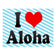I Liebe Aloha, Vereinigte Staaten Postkarte