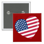 I Liebe Amerika - Herz des patriotischen Amerikane Anstecknadel
