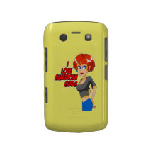 I Liebe-amerikanischer Mädchen-BlackBerry-Telefon- Case-Mate Blackberry Hülle